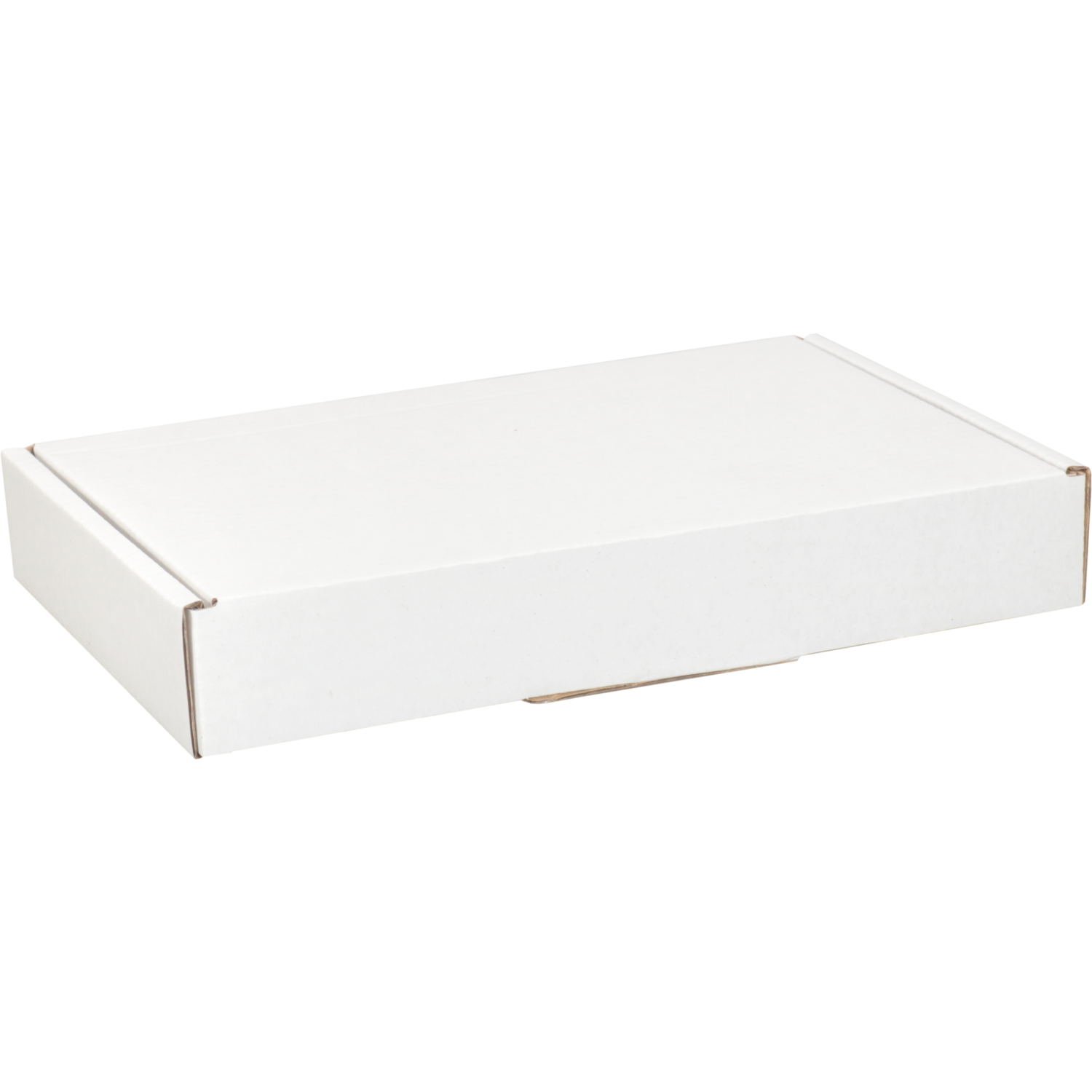 Brievenbusdoos, A6, golfkarton, 180x115x28mm, met klep, enkele golf, wit, 50 st.