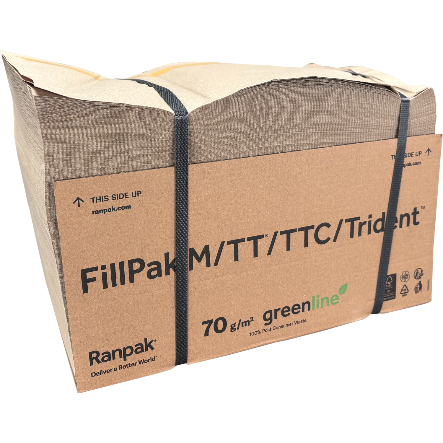 FillPak® Vulmateriaal, TT Ecoline papier, 360m, 38cm, bruin