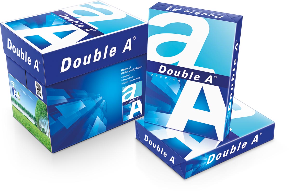 Double A Premium A4 kopieerpapier 1 doos (5x500 vel) 80gr
