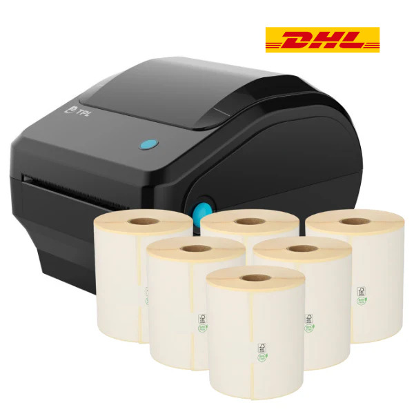 MUNBYN 130B Bluetooth-labelprinter – 4x6 Verzendlabels, Zonder Inkt, 203 Dpi, Compatibel Met DHL, DPD, UPS, Shopify, EBay, Etsy – Wit