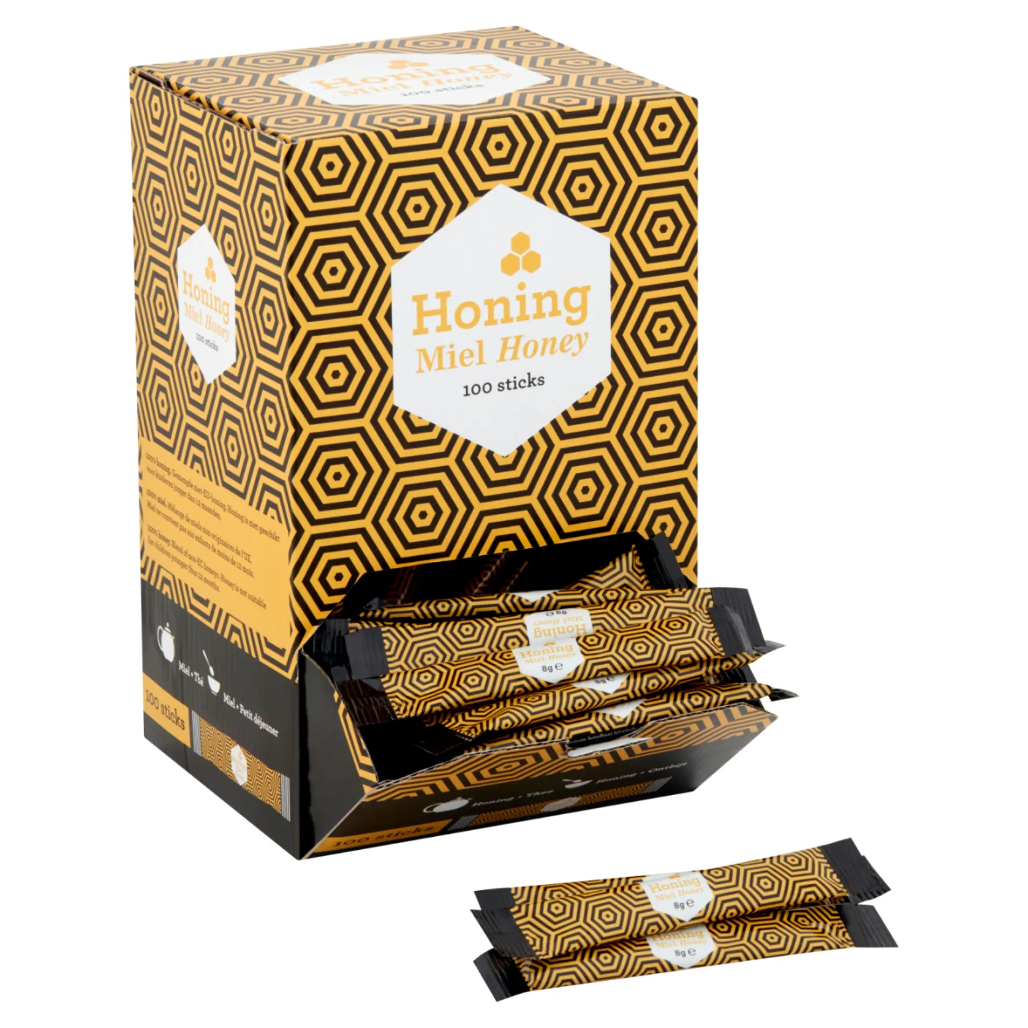 Honingsticks, 8 gram, 100 stuks