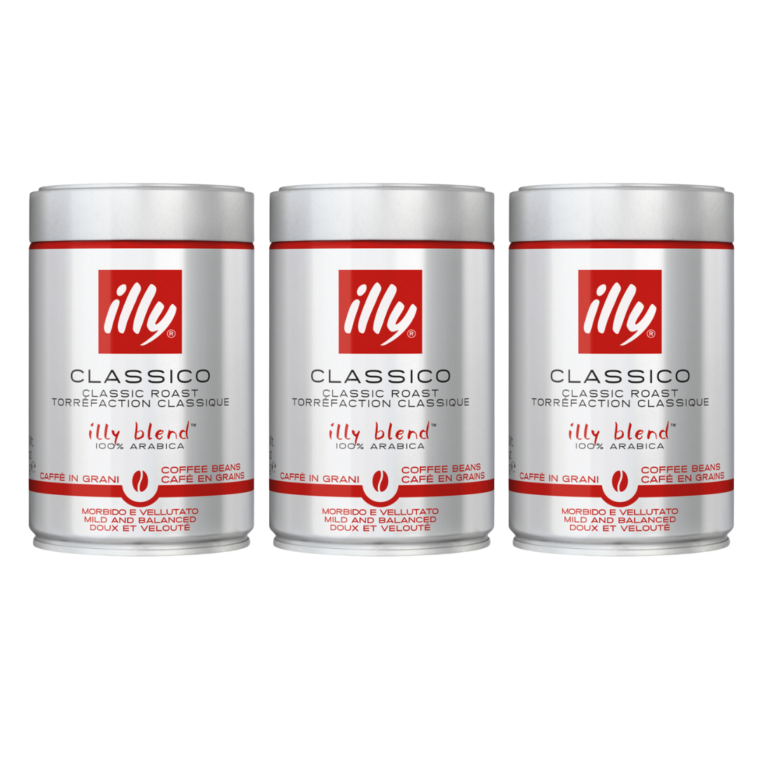 3x Illy Classico 100% Arabica koffiebonen - 250 gram