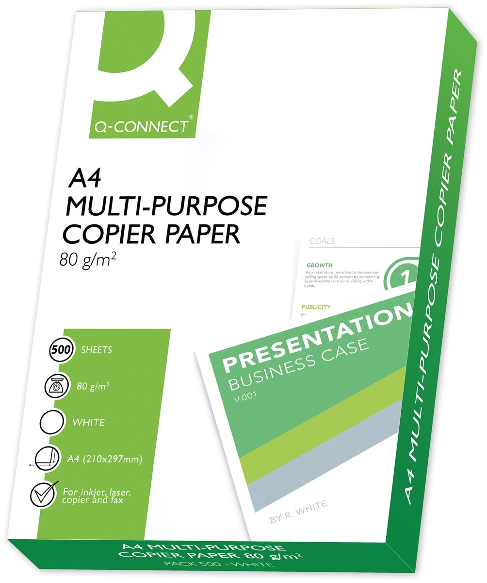 Pallet kopieerpapier Q-Connect Multi-Purpose kopieerpapier, A4, 80 gram, wit, 40 dozen