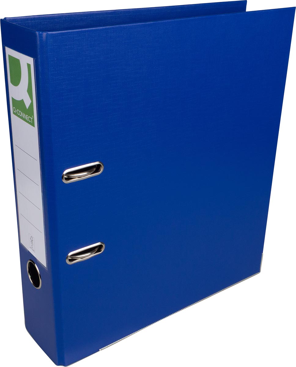 Ordner, ft A4, PP, rug van 8 cm, donkerblauw, Q-connect
