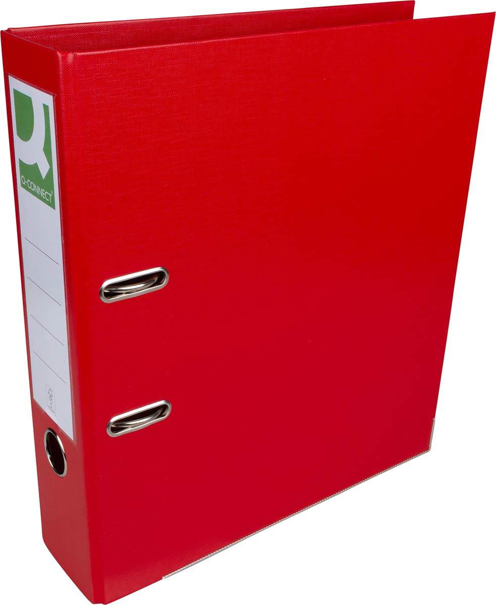 Ordner, ft A4, PP, rug van 8 cm, rood, Q-connect