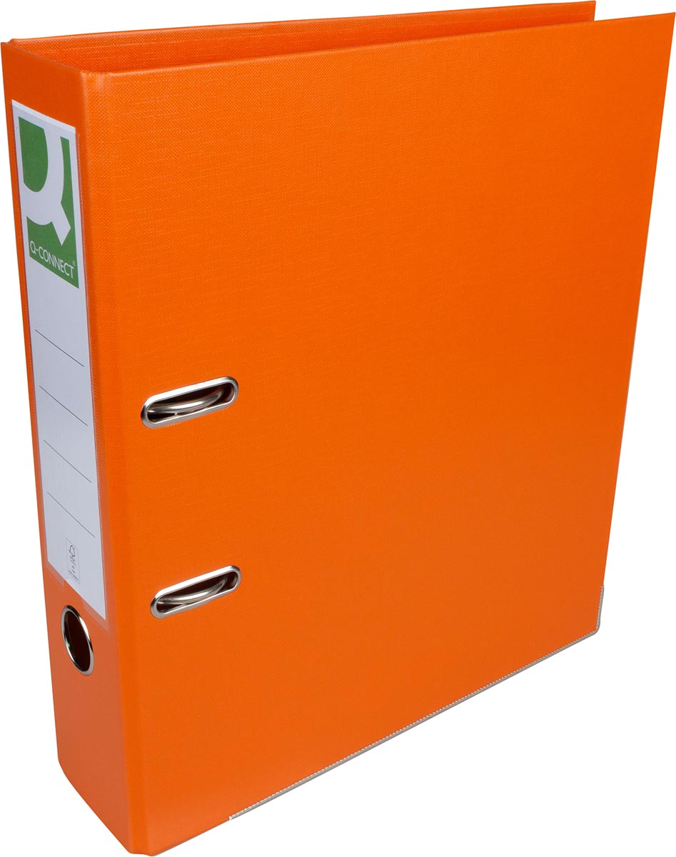 Ordner, ft A4, PP, rug van 8 cm, oranje, Q-connect