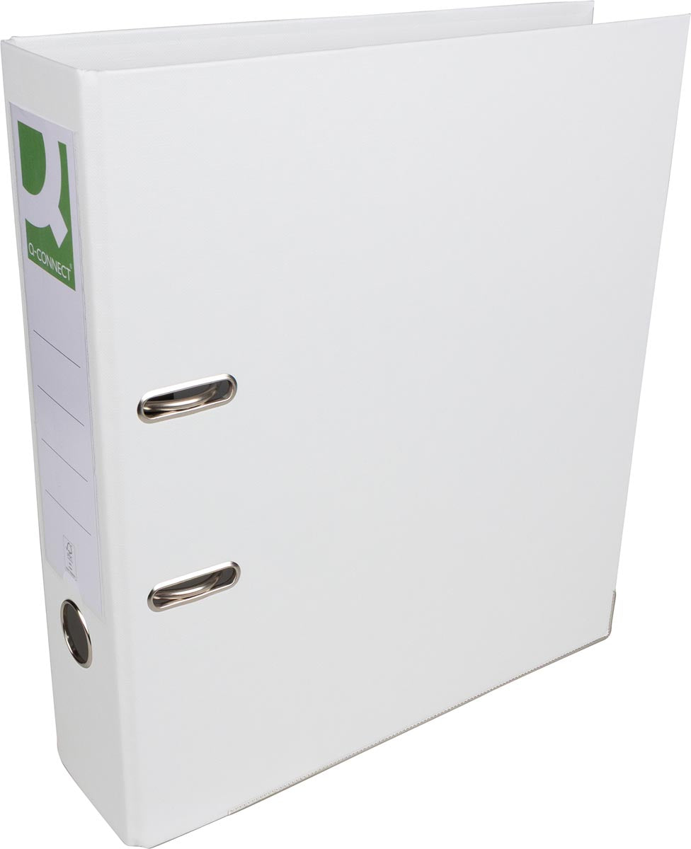Ordner, ft A4, PP, rug van 8 cm, wit, Q-connect