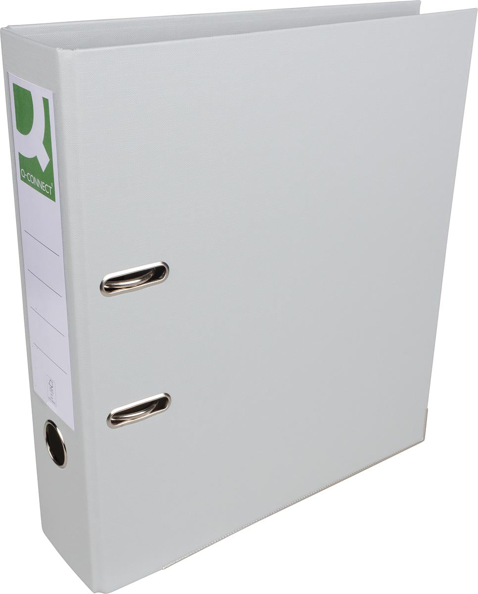 Ordner, ft A4, PP, rug van 8 cm, grijs, Q-connect