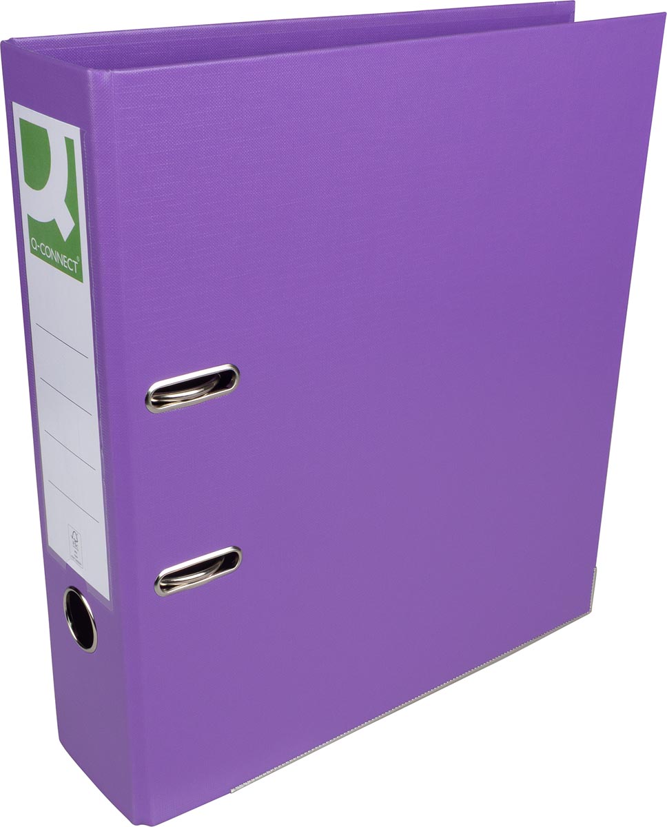 Ordner, ft A4, PP, rug van 8 cm, violet paars, Q-connect