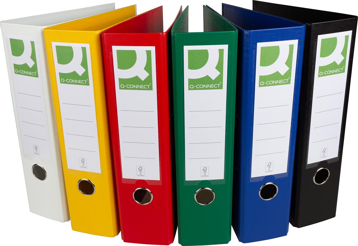 Ordner, ft A4, PP, rug van 8 cm, assorti, Q-connect
