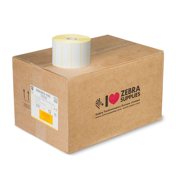 Zebra 800263-105, thermische label, 76 mm x 25 mm, 2580 etiketten (OP=OP)