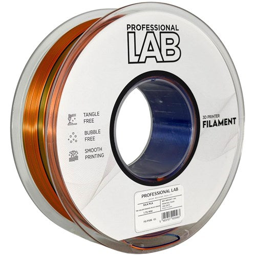 Silk PLA Tri color oranje blauw groen filament 1,75 mm 1 kg | Prof. Lab – foto 2