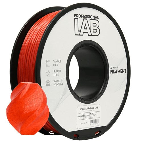 PLA marmer brick rood filament 1,75 mm 1 kg | Prof. Lab