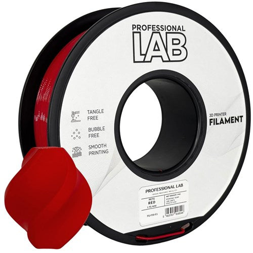 PETG rood filament 1,75 mm 1 kg | Prof. Lab