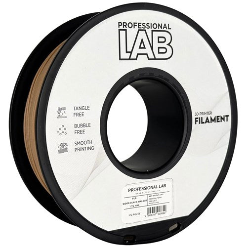 PLA hout zwart walnut filament 1,75 mm 1 kg | Prof. Lab – foto 2