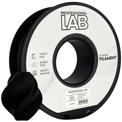 PLA+ zwart filament 1,75 mm 1 kg | Prof. Lab