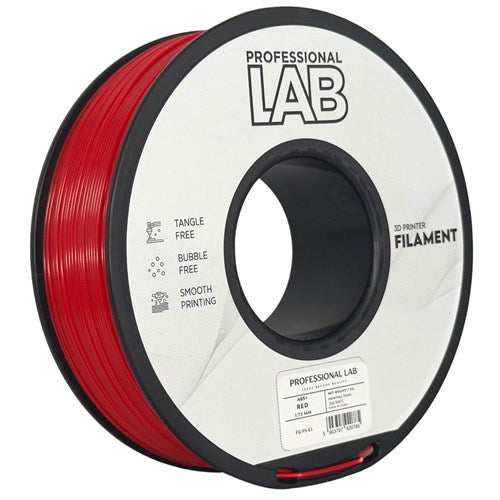 ABS+ rood filament 1,75 mm 1 kg | Prof. Lab