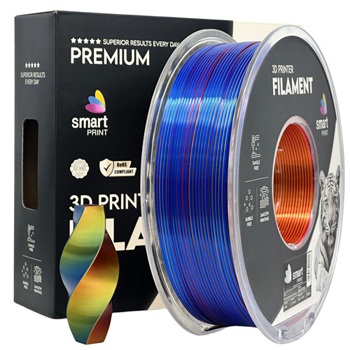 Silk PLA Tri Color rood geel blauw filament 1,75 mm 1 kg | Smart Print