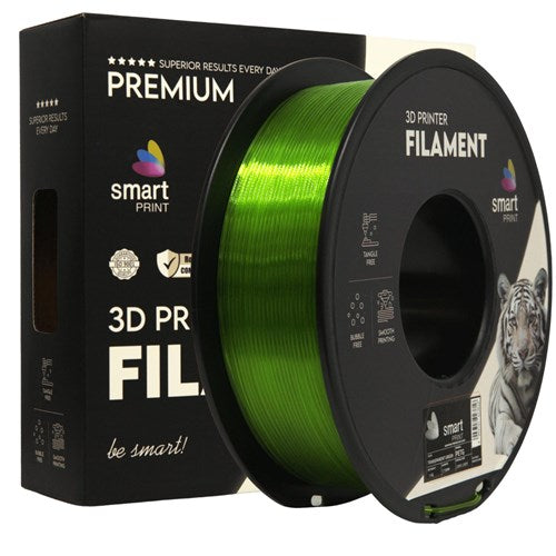 PETG transparant groen filament 1,75 mm 1 kg | Smart Print