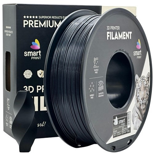 Silk PLA zwart filament 1,75 mm 1 kg | Smart Print