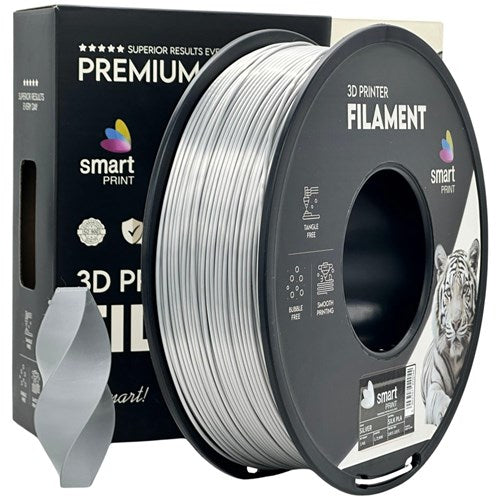Silk PLA zilver filament 1,75 mm 1 kg | Smart Print