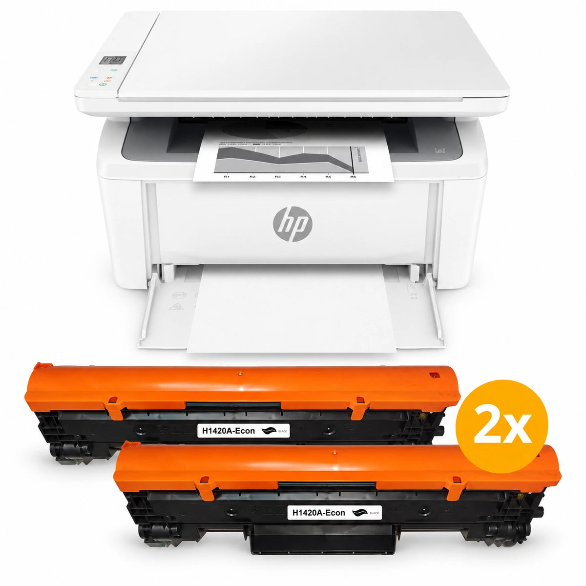 HP LaserJet MFP M140w laserprinter voordeelset met 2 huismerk 142A toners