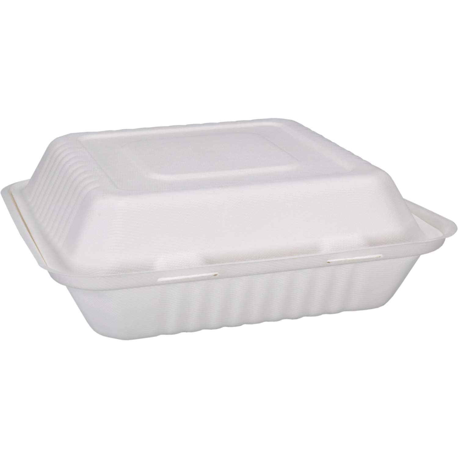 Menubox, maaltijdbox, 3-vaks, suikerriet, 23x23cm, 250 stuks