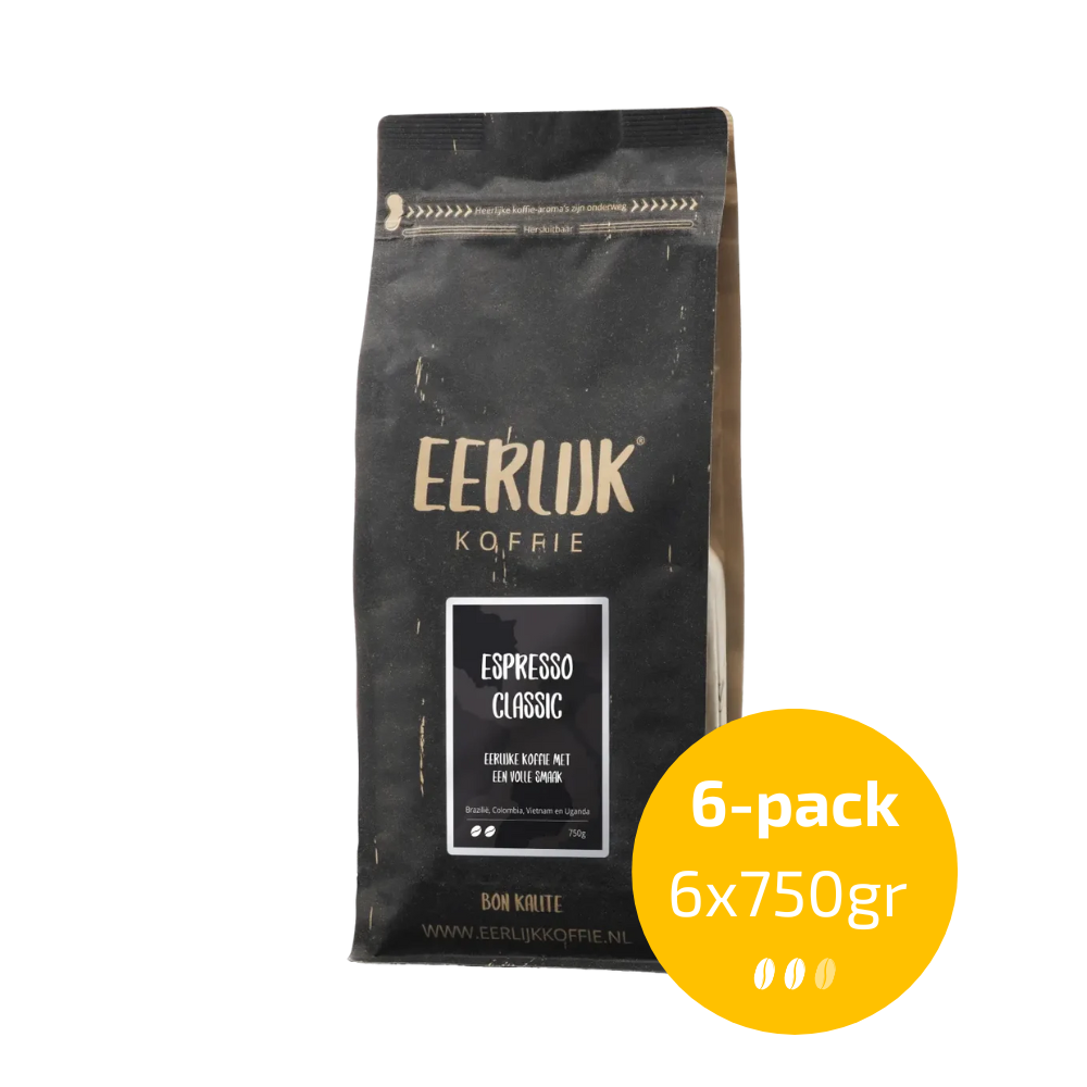 Espresso Classic 6x750 gram - Eerlijk Koffie