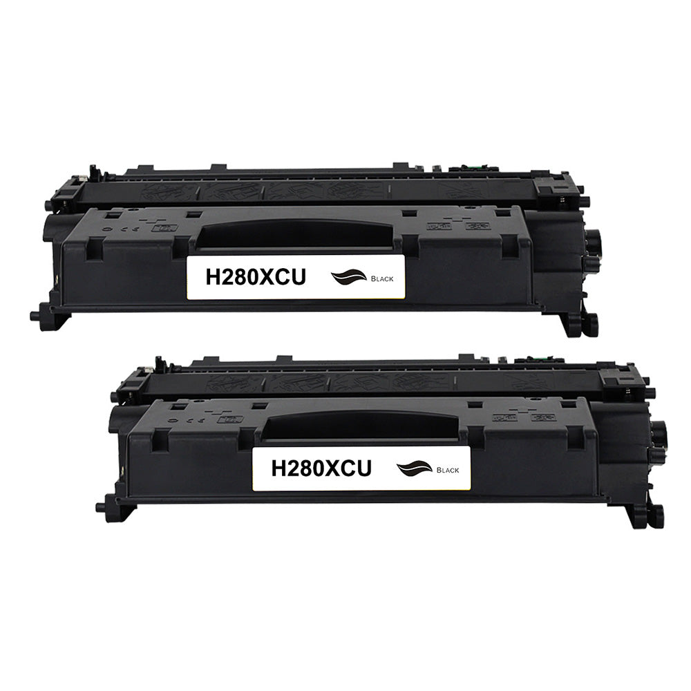 Huismerk HP CE505X/CF280X (80X) Toner Zwart Hoge Capaciteit Duo-Pack