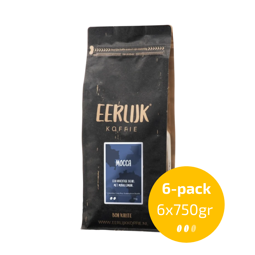 Mocca 6x750 gram - Eerlijk Koffie