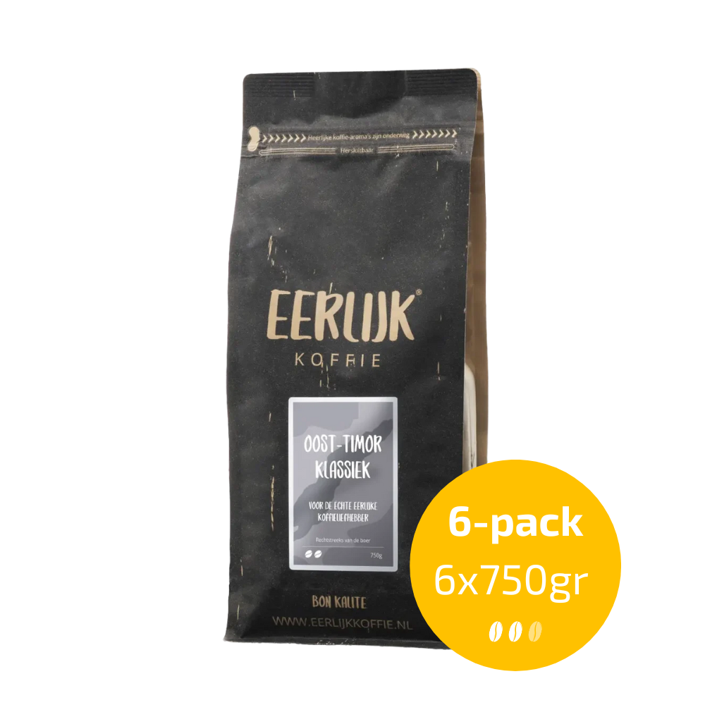 Oost-Timor Klassiek 6x750 gram - Eerlijk Koffie