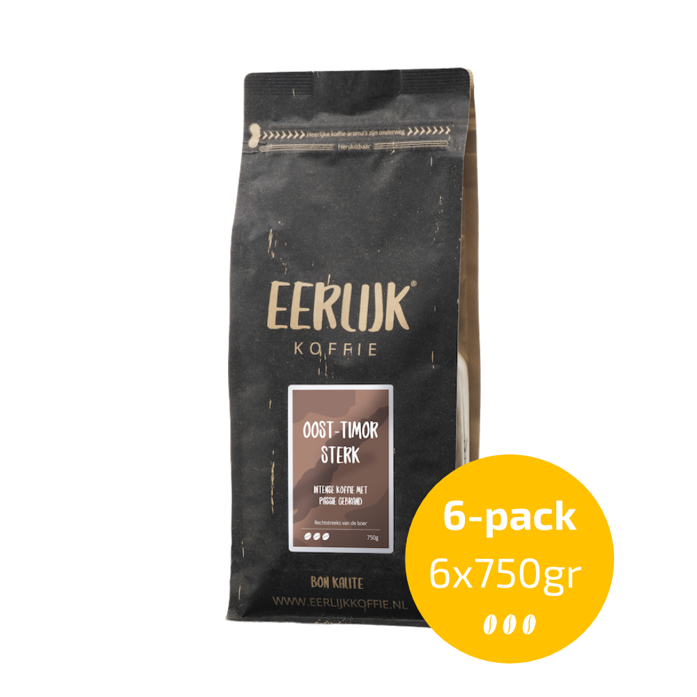 Oost-Timor Sterk 6x750 gram - Eerlijk Koffie