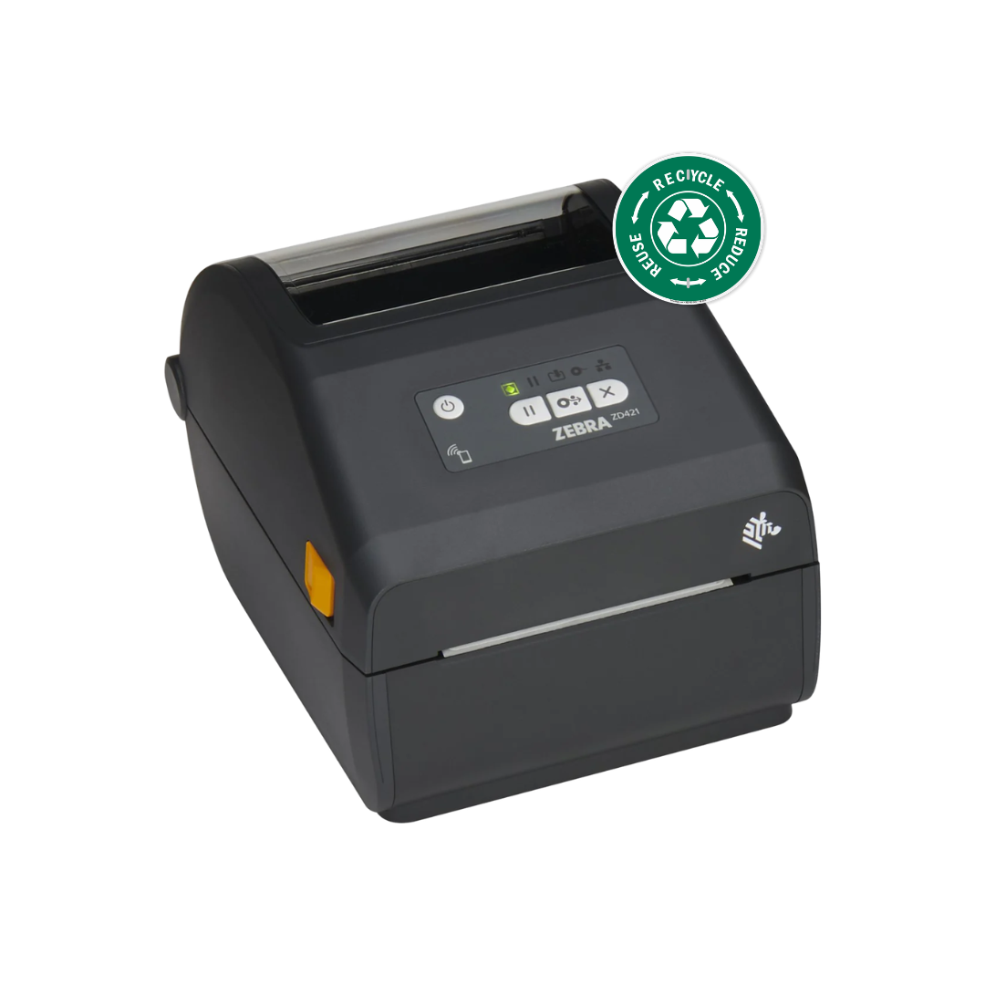 Zebra ZD421 labelprinter met USB + Ethernet (pre-owned)