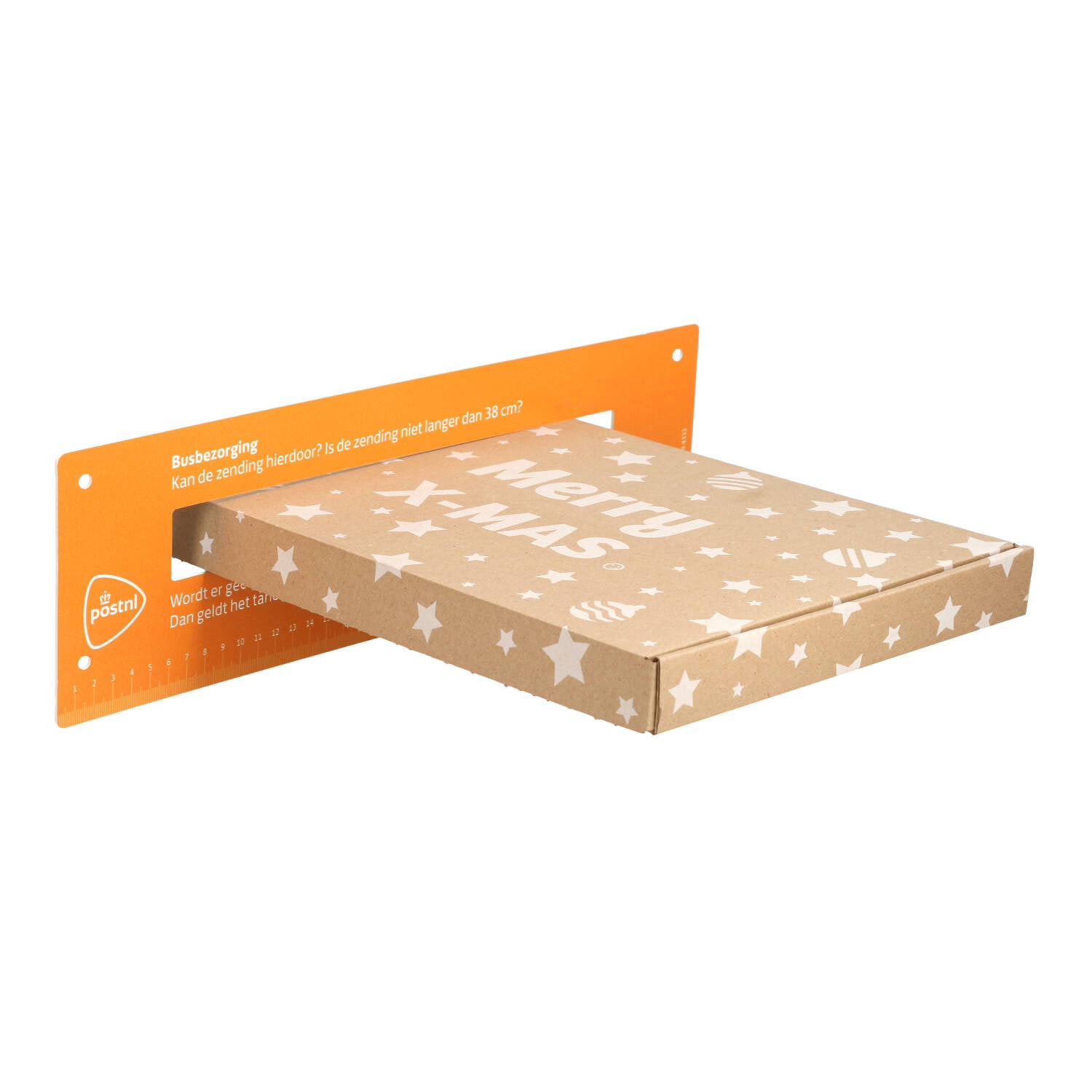 100x Brievenbusdoos A6 met kerstprint 180 x 115 x 28 mm
