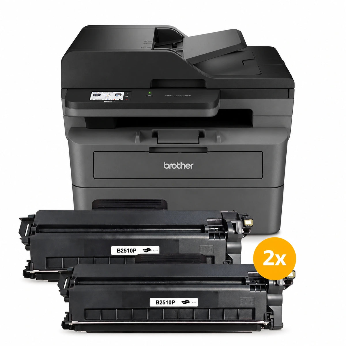 Brother MFC-L2860DWE laserprinter voordeelset met 2 huismerk TN-2510 toners