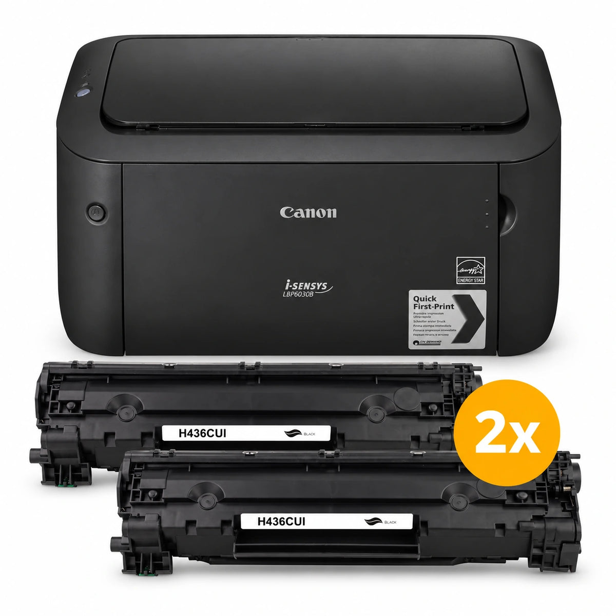 Canon i-SENSYS LBP6030B laserprinter voordeelset met 2 huismerk 725 toners