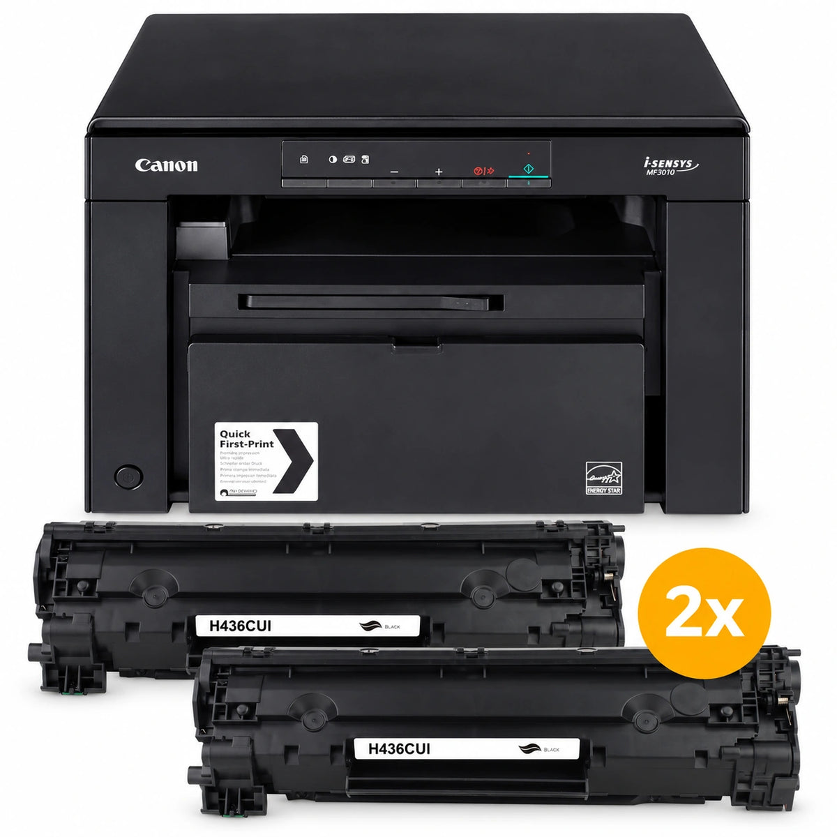 Canon i-SENSYS MF3010 laserprinter voordeelset met 2 huismerk 725 toners