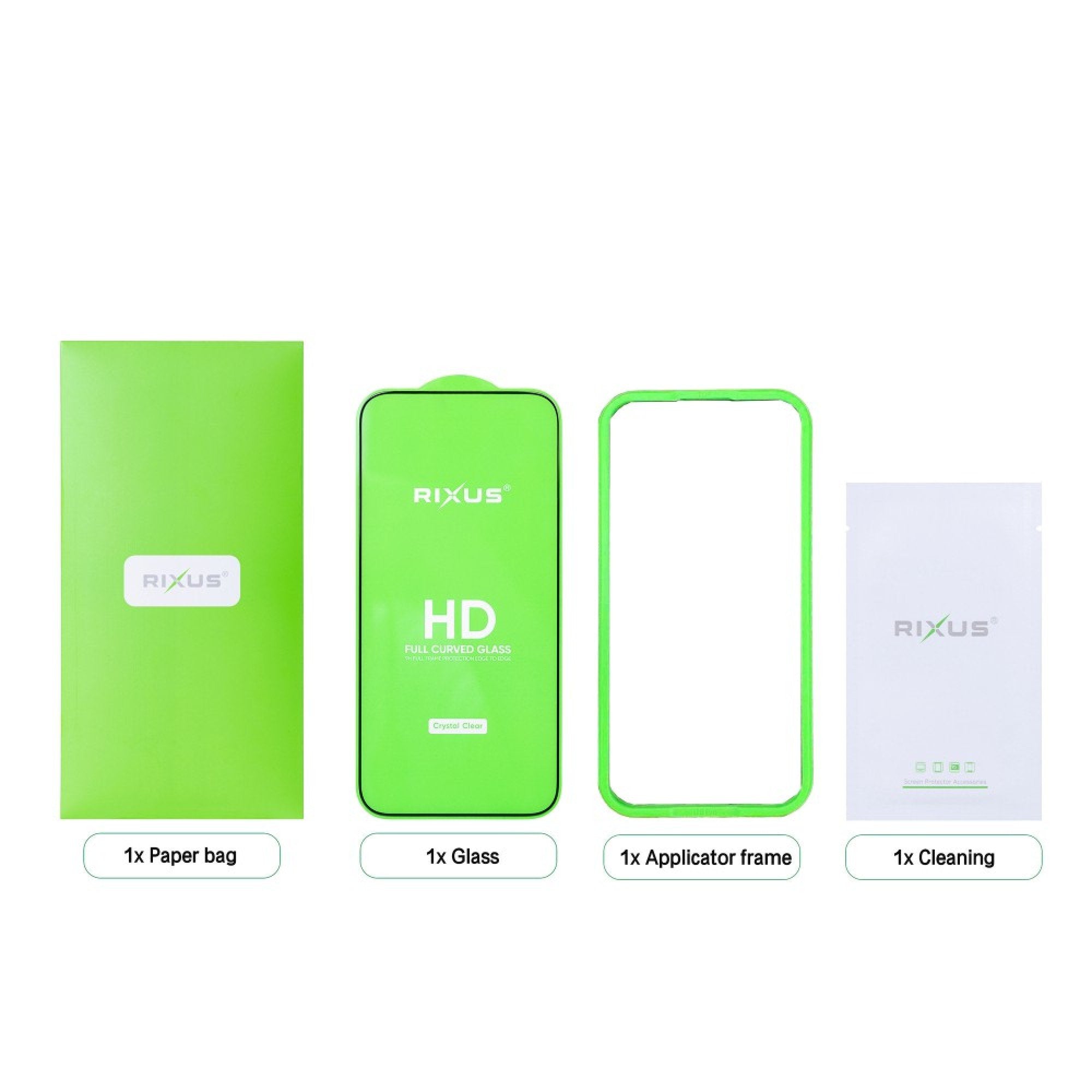 Rixus iPhone 17 Pro Max screenprotector - gehard glas - met montageframe