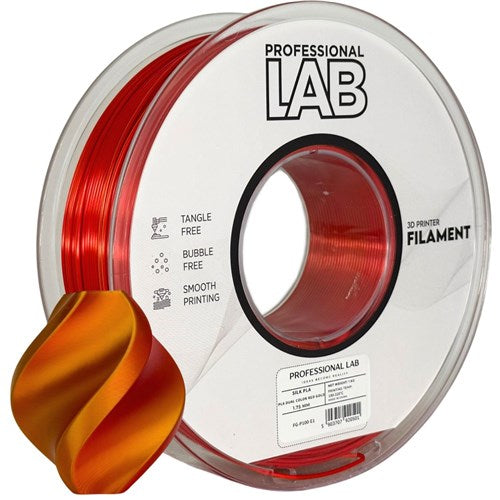 Silk PLA Dual color rood goud filament 1,75 mm 1 kg | Prof. Lab