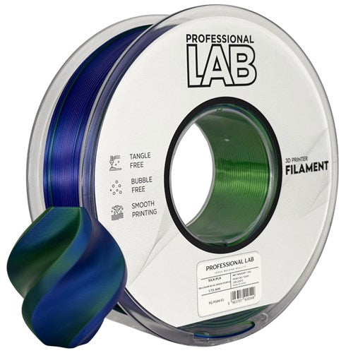 Silk PLA Tri color blauw groen paars filament 1,75 mm 1 kg | Prof. Lab