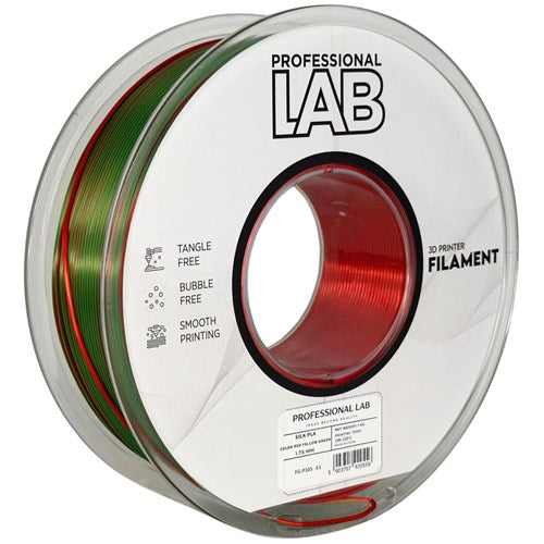 Silk PLA Tri color rood geel groen filament 1,75 mm 1 kg | Prof. Lab – foto 2
