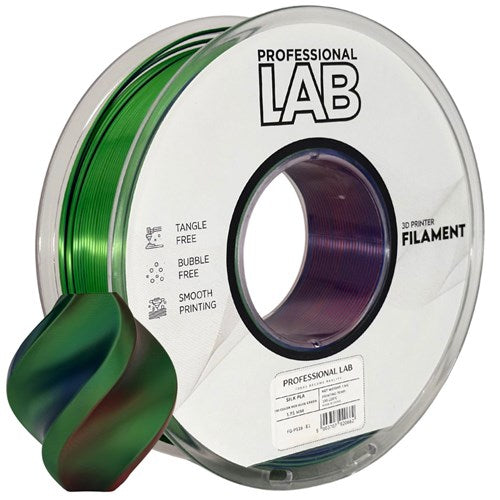 Silk PLA Tri color rood blauw groen filament 1,75 mm 1 kg | Prof. Lab