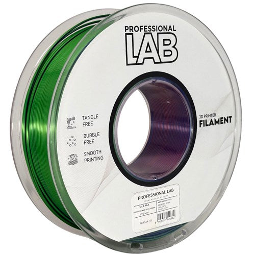Silk PLA Tri color rood blauw groen filament 1,75 mm 1 kg | Prof. Lab – foto 2