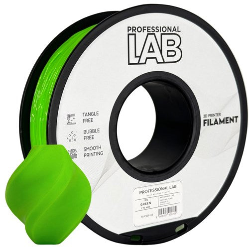 TPU groen 95A filament 1,75 mm 1 kg | Prof. Lab