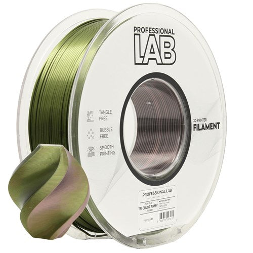 Silk PLA Tri color Army filament 1,75 mm 1 kg | Prof. Lab