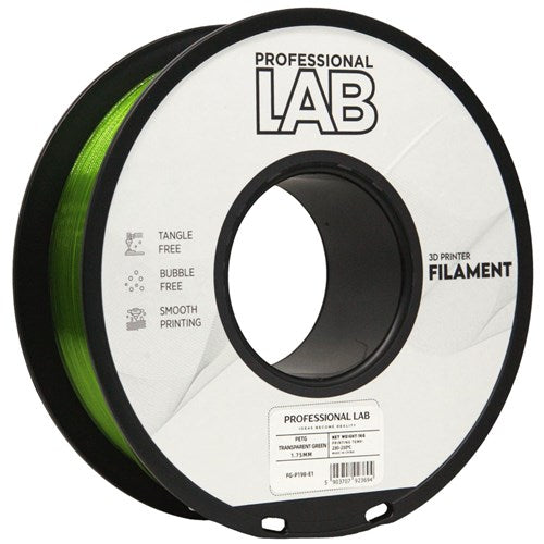 PETG transparant groen filament 1,75 mm 1 kg | Prof. Lab