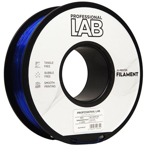 PETG transparant blauw filament 1,75 mm 1 kg | Prof. Lab