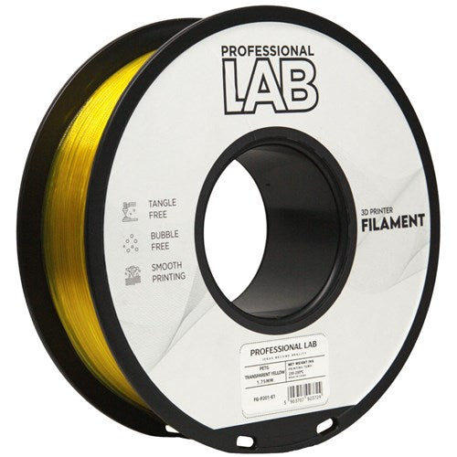 PETG transparant geel filament 1,75 mm 1 kg | Prof. Lab