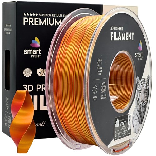 Silk PLA Dual Color rood goud filament 1,75 mm 1 kg | Smart Print