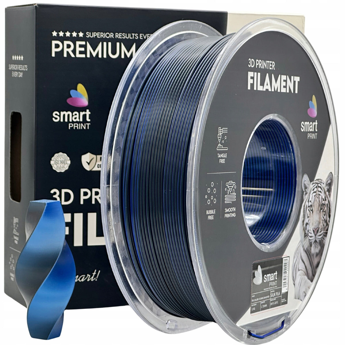 Silk PLA Dual Color Storms Whisper filament 1,75 mm 1 kg | Smart Print